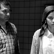 Равшана Куркова, Сергей Пускепалис на съемках сериала "А у нас во дворе..."
