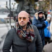Дмитрий Нагиев на съемках фильма "Одной левой"