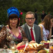 Ольга Хохлова, Александр Назаров на съемках сериала "Братья по обмену 2"