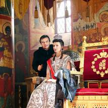 Ингеборга Дапкунайте, Алексей Учитель на съемках фильма "Матильда"