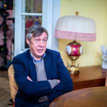 Михаил Ефремов на съемках фильма "Новая жена"