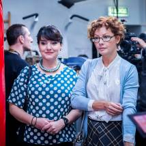 Инга Оболдина и Алена Бабенко на съемках фильма "Новая жена"