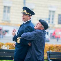 Кирилл Сафонов и Михаил Ефремов на съемках фильма "Новая жена"