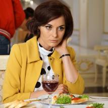 Екатерина Олькина на съемках сериала "Семейный альбом"