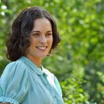 Екатерина Олькина на съемках сериала "Семейный альбом"