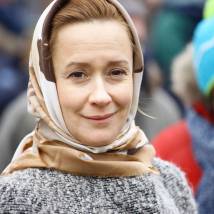 Евгения Дмитриева на съемках фильма "Нарушение правил"