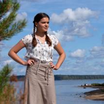 Полина Лазарева на съемках сериала "Взрослые дочери"