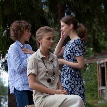 Екатерина Агеева, Татьяна Казючиц и Яна Гладких на съемках сериала "Взрослые дочери"