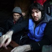 Ким Дружинин на съемках фильма "28 панфиловцев"