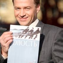 Алексей Барабаш на съемках сериала "Таинственная страсть"