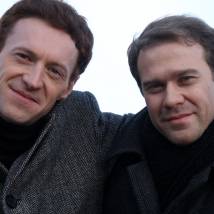 Артур Бесчастный и Алексей Морозов на съемках сериала "Таинственная страсть"