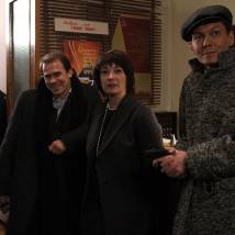 Филипп Янковский, Чулпан Хаматова и Алексей Морозов на съемках сериала "Таинственная страсть"