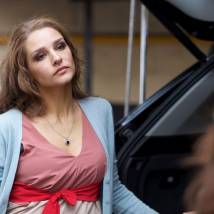 Глафира Тарханова на съемках сериала "Измены"