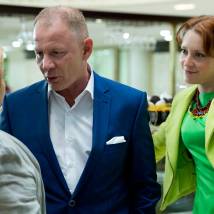 Дмитрий Шевченко, Ксения Роменкова на съемках сериала "Лучше не бывает"
