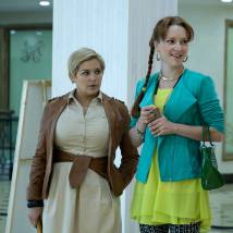 Ирина Пегова и Ксения Роменкова на съемках сериала "Лучше не бывает"