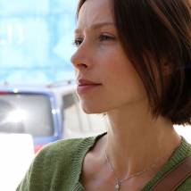 Елена Полякова на съемках фильма "Опасное заблуждение"