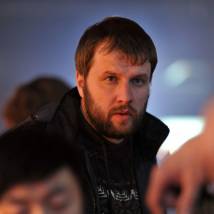 Андрей Симонов на съемках фильма "Болевой порог"