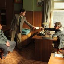Сергей Уманов, Евгений Харланов и Михаил Ефремов на съемках сериала "Следователь Тихонов"