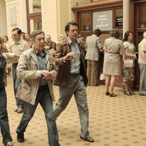 Михаил Ефремов, Сергей Перегудов и Светлана Иванова на съемках сериала "Следователь Тихонов"