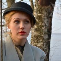 Карина Андоленко на съемках сериала "Непридуманная жизнь"