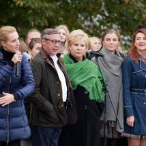 Оксана Карас, Михаил Ефремов, Татьяна Догилева на съемках фильма "Хороший мальчик"