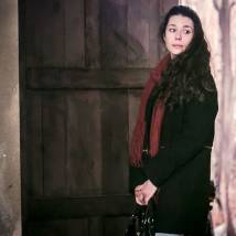 Виктория Заболотная на съемках сериала "Бесстыдники"