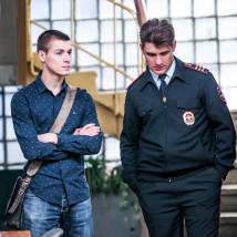Константин Давыдов на съемках сериала "Бесстыдники"