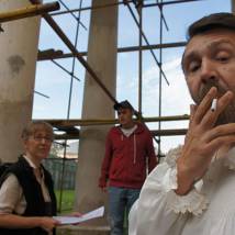 Сергей Шнуров на съемках фильма "Узник старой усадьбы"