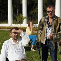 На съемках фильма "Узник старой усадьбы"
