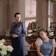 Татьяна Лютаева, Юлия Пересильд на съемках сериала "Людмила Гурченко"