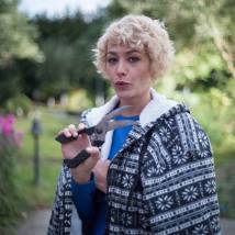 Екатерина Волкова на съемках фильма "Коммуналка"