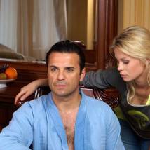 Сергей Астахов и Евгения Осипова на съемках сериала "Сын моего отца"