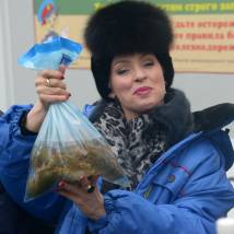 Жанна Эппле на съемках сериала "Беглые родственники"