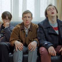 Денис Парамонов, Алексей Золотовицкий, Василий Поспелов в сериале "Филфак"