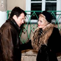Екатерина Волкова, Кирилл Сафонов на съемках сериала "Штрафник"