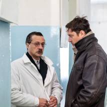 Владимир Виноградов, Кирилл Сафонов на съемках сериала "Штрафник"