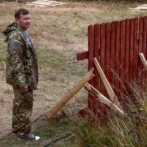 Олег Фомин на съемках фильма "Кролик"