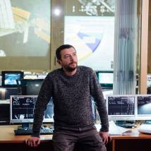 Алексей Агранович на съемках фильма "Частица вселенной"