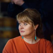 Анна Михалкова на съемках фильма "Частица вселенной"