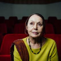 Елена Прудникова (Смирнова) на съемках фильма "Частица вселенной"