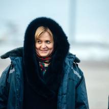 Анна Михалкова на съемках фильма "Частица вселенной"