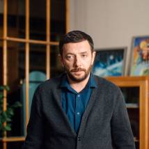 Алексей Агранович на съемках фильма "Частица вселенной"