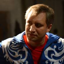 Юрий Быков на съемках фильма "Огни большой деревни"