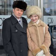Екатерина Вилкова, Павел Трубинер на съемках сериала "Гостиница "Россия". Первая среди равных"