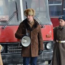 Данила Дунаев, Иван Дубровский на съемках сериала "Гостиница "Россия". Первая среди равных"