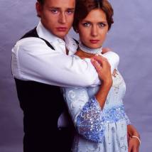 Дмитрий Исаев и Екатерина Климова на съемках сериала "Грехи отцов"