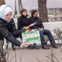На съемках фильма "За гранью реальности"