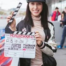 Катя Клэп на съемках сериала "Молодежка 4"