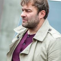 Михаил Пореченков на съемках фильма "Мост"
