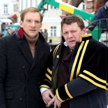 Андрей Бурковский и Ян Цапник на съемках сериала "Пушкин"